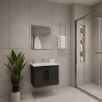 Creavit D20 Banyo Dolabı Seti Çekmeceli 80 Cm Antrasit