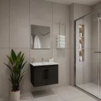 Creavit D20 Banyo Dolabı Seti Çekmeceli 80 Cm Antrasit