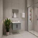 Creavit D20 Banyo Dolabı Seti Çekmeceli 80 cm Gri