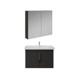 Creavit D20 Kapaklı Lavabo Dolabı Dolaplı Ayna Takımı Antrasit 80 cm