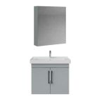 Creavit D20 Kapaklı Lavabo Dolabı Dolaplı Ayna Takımı Gri 65 Cm