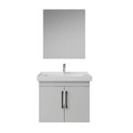 Creavit D20 Kapaklı Lavabo Dolabı Düz Ayna Takımı Beyaz 65 Cm