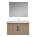Creavit D20 Kapaklı Lavabo Dolabı Düz Ayna Takımı Dafne Lake 100 cm
