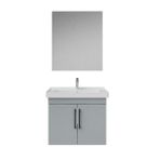 Creavit D20 Kapaklı Lavabo Dolabı Düz Ayna Takımı Gri 65 Cm