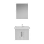 Creavit D20 Lake 100 cm Antrasit Kare Çekmeceli Banyo Dolabı