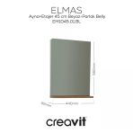 Creavit Elmas Ayna Ve Etajer 45 Cm Beyaz-Parlak Belly