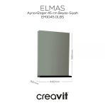 Creavit Elmas Ayna Ve Etajer 45 Cm Beyaz-Siyah