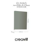 Creavit Elmas Ayna Ve Etajer 45 Cm Beyaz