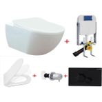 Creavit FE320 Set 5 Li Siyah Buton Slim Inci