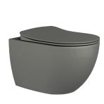 Creavit Free Kanalsız Cool Grey Asma Klozet Fe322, Creavit Free Duck Duroplast Yavaş Kapak