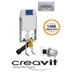 Creavit Gömme Rezervuar Gr5001 + Mat Buton + Ac50l Stop Valf 3 Lü Set