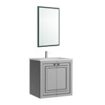 Creavit Kayra Mat Gri Lavabo Dolabı Takımı Dolaplı 60 cm