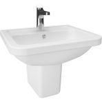 Creavit KY050 Key Yarım Ayak Köşeli Lavabo 40*50 Cm - Beyaz