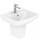 Creavit KY055 Key Köşeli Lavabo Key Yarım Ayak 45X55 cm - Yarım Ayaklı - Beyaz