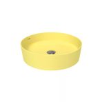 Creavit Loop Yuvarlak Masa Üstü Çanak Lavabo Ø45 Cm Extra Limon Çiçeği