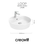 Creavit Lp146 Loop 45 Cm Kare Çanak Lavabo