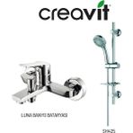 Creavit Luna Banyo Bataryası Ln 2500 ve Sürgülü El Duş Seti SH425 - 1