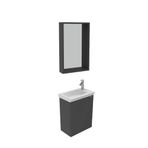 Creavit MI0045.00.AA Mio Antrasit Mat 45+45 cm Aynalı Banyo Dolabı
