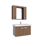 Creavit Note 85 cm Ayna+Etajer Banyo Dolabı Takımı Beyaz