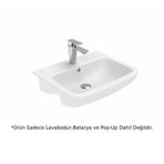 Creavit NS055 Ness Yarım Tezgah Üstü Lavabo Beyaz 55cm