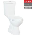 Creavit Pitta Alttan Çıkışlı Klozet + Rezervuar + Iç Takım + Çınar Tp Yavaş Kapanan Kapak 4 'lü Set - Beyaz