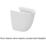 Creavit Sedef Lavabo Kısa Yarım Ayak Beyaz - Sd270-00Cb00e-0000