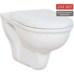 Creavit Selin Asma Klozet (SL320.00) + Tefen Klozet Kapağı (KC2201) 2'li Set - Beyaz