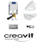 Creavit Tp320 Gomme Rezervuar Seti 5 Parca Yavas Kapanırlı