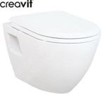 Creavit TP325 Terra Asma Klozet + Beyaz Yeni Silim Yavaş Kapanır Kapak Seti