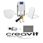 Creavit TP326+KC1603.03 Tetra Beyaz Kanallı Asma Klozet Seti
