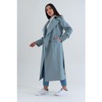 Creed Trençkot, Kadın, Camel Renk, 36-42 Beden,%70 Pamuk%30 Polyester, 127 cm Uzunluk, Oversize Kalıp, Astarlı (5, bebe mavi, 38)