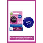 Creme Nemlendirici 30ML ve Böğürtlen Dudak Bakım Kremi 4.8gr, Hafif Bordo Işıltı, Pürüzsüz Dudaklar