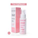 CREME PURE Leke Karşıtı Ton Eşitleyen Spf 50+ Pembe Renkli Güneş Kremi Glutatyon, Hyaluronik Asit Etkili 50 ml
