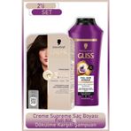 Creme Supreme Full Kit 3-0 Koyu Kestane + Gliss Full Hair Wonder Saç Dökülme Karşıtı Şampuan 400 Ml