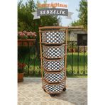 Cremighaus Ahşap Sebzelik Geleneksel Tasarım Altıgen 5 X 5 Lt Kapasiteli Dama Desenli