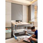 Creo Mobili Ergonomik Genç Çalışma Masası Yükseklik Ayarlı - Ekru/Mavi - 120x75 Cm, Sirius Standart