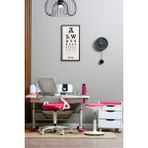 Creo Mobili Lise ve Üniversite İçin Çalışma Masası + Sandalye + Keson + Tabure - Beyaz/Fuşya - Sirius Premium - 120 x 75 x 75 cm