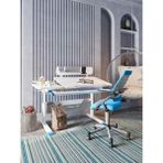 Creo Mobili Montessori Uyumlu Çalışma Masası + Sandalye - Beyaz/Mavi - Vega Advanced - 130 x 70 x 75 cm