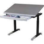 Creo Mobili Omni Basic Elektrikli Ofis Masası, Yükseklik ve Eğim Ayarlı Çalışma Masası, Ev Ofis Ayarlanabilir Çalışma Masası - 120 x 70 - Antrasit - Gri