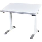 Creo Mobili Omni Simple Elektrikli Çalışma Masası, Yükseklik ve Eğim Ayarlı Ofis Masası, Bilgisayar ve Oyuncu Masası - 120 x 70 - Beyaz - Gri