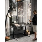 Creo Mobili Sirius Simple Modern Ofis Masası Yüksekliği Ayarlanabilir Ofis Ev Çalışma Masası - 120x75 Cm, Antrasit/Gri - 120 x 75 x 75 cm