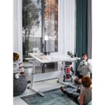 Creo Mobili Sirius Simple Okul Çalışma Masası, Yüksekliği Ayarlanabilir Montessori Uyumlu Çocuk Masası - 120x75 Cm, Beyaz/Gri - 120 x 75 x 75 cm