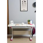 Creo Mobili Yükseklik ve Eğim Ayarlı, Çekmeceli, Vega Basic Çalışma Masası 130x70 cm, Ekru/Fuşya EKRU FUŞYA