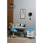 Creo Mobili Yükseklik Ve Eğim Ayarlı, Sirius Delüx Bilgisayar Ve Çalışma Masası Takımı, Ekru/Mavi