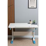 Creo Mobili Yükseklik Ve Eğim Ayarlı, Sirius Simple Çalışma Masası - 120x75 Cm, Ekru/mavi
