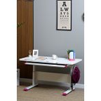 Creo Mobili Yükseklik ve Eğim Ayarlı, Vega Simple Çalışma Masası - 130x70 cm, Beyaz/Fuşya Pembe