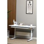 Creo Mobili Yükseklik ve Eğim Ayarlı, Vega Simple Çalışma Masası - 130x70 cm, Beyaz/Gri BEYAZ GRİ