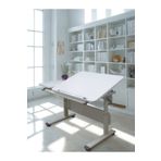 Creo Mobili Yükseklik Ve Eğim Ayarlı, Vega Simple Çalışma Masası - 130X70 Cm, Ekru/Gri