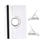 CresCent Samsung Galaxy Tab E SM-T560-T561-T562-T565-T567 9.6 İnç 360 Derece Dönebilen Standlı Beyaz Kılıf