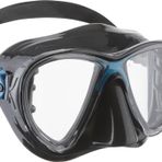 Cressi Big Eyes Evolution Maske Hypoalerjik silikon, Geniş Görüş Açılı Maske Siyah/Mavi Tek Beden